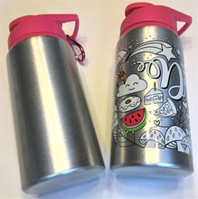 Load image into Gallery viewer, (2) Pack Purple Ladybug Girls Water Bottles