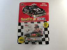 Load image into Gallery viewer, 1993 NASCAR Davey Allison Die Cast Replica Racing Car w/ Collectors Card &amp; Stand

