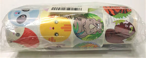 (4) Pack 1" Zoo Animal Stickers 400 pcs Roll