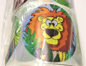 (4) Pack 1" Zoo Animal Stickers 400 pcs Roll