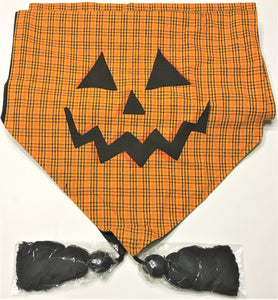 14" x 90" Halloween Plaid Pumpkin Table Runner