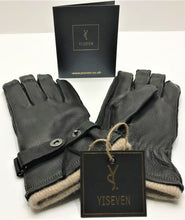 Load image into Gallery viewer, Yiseven 100% Deerskin Black Leather Gloves Men&#39;s Size (9)
