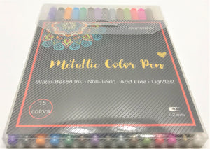 (15) Metallic Multi-Color Water Based Pens