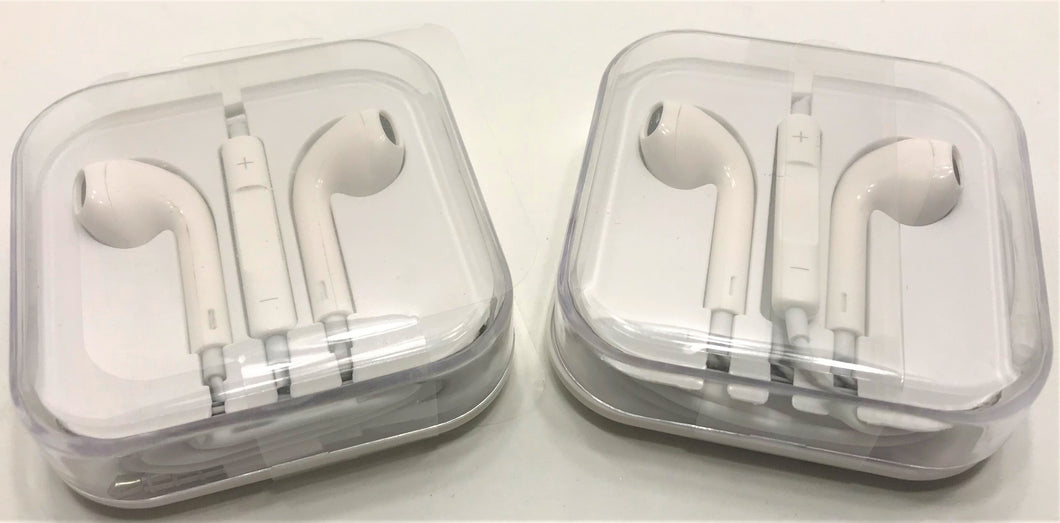 (2) Pack White Ear-pods w/ 3.5mm Aux Jack