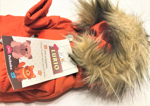 Burnt Orange Pet Fur Lined Hood Parka