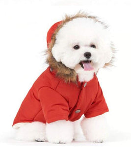 Burnt Orange Pet Fur Lined Hood Parka